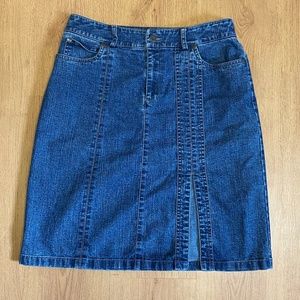 Tribal denim skirt